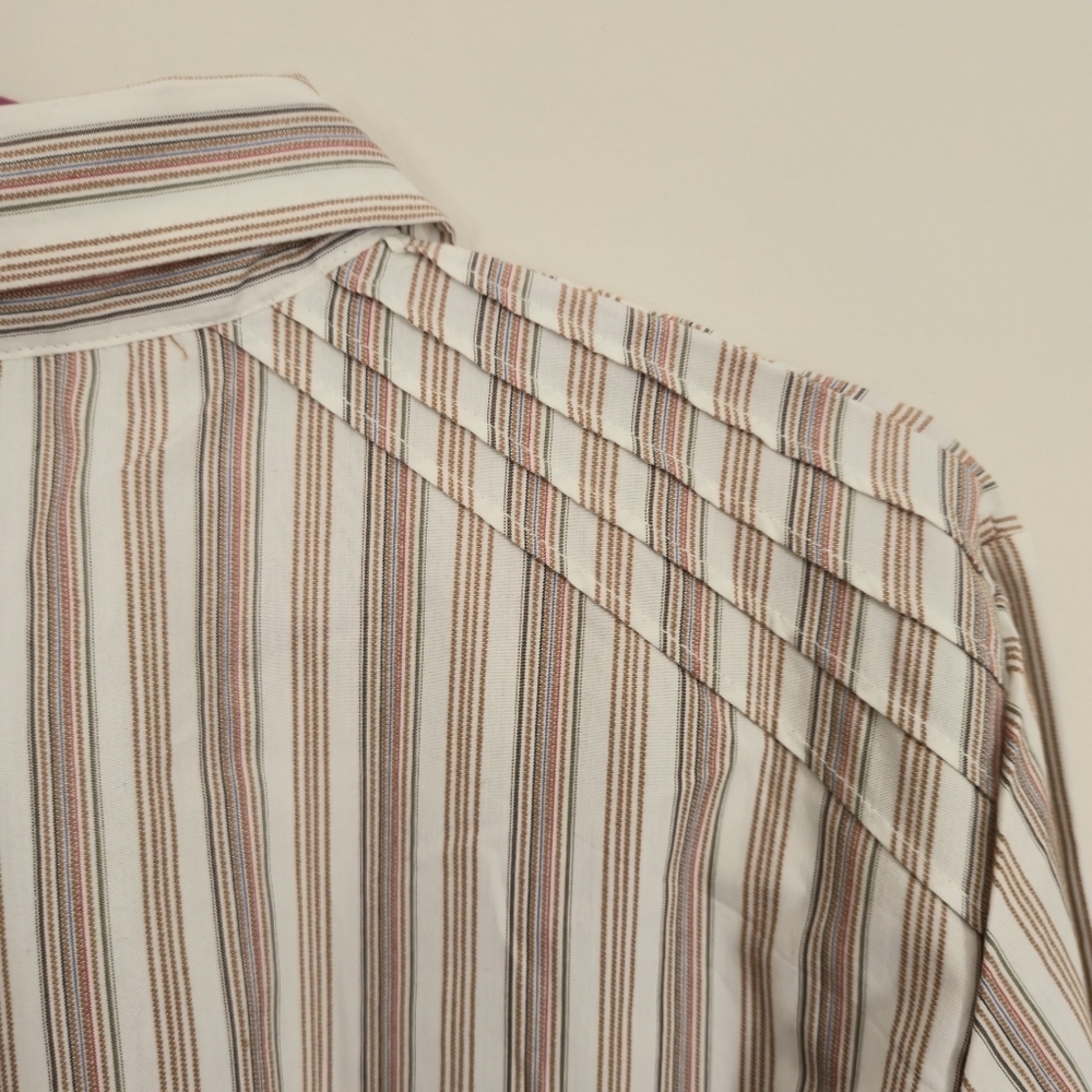 FDJ French Dressing 16 Striped Button Down Shirt Tailored Professional Classic - Picture 12 of 16